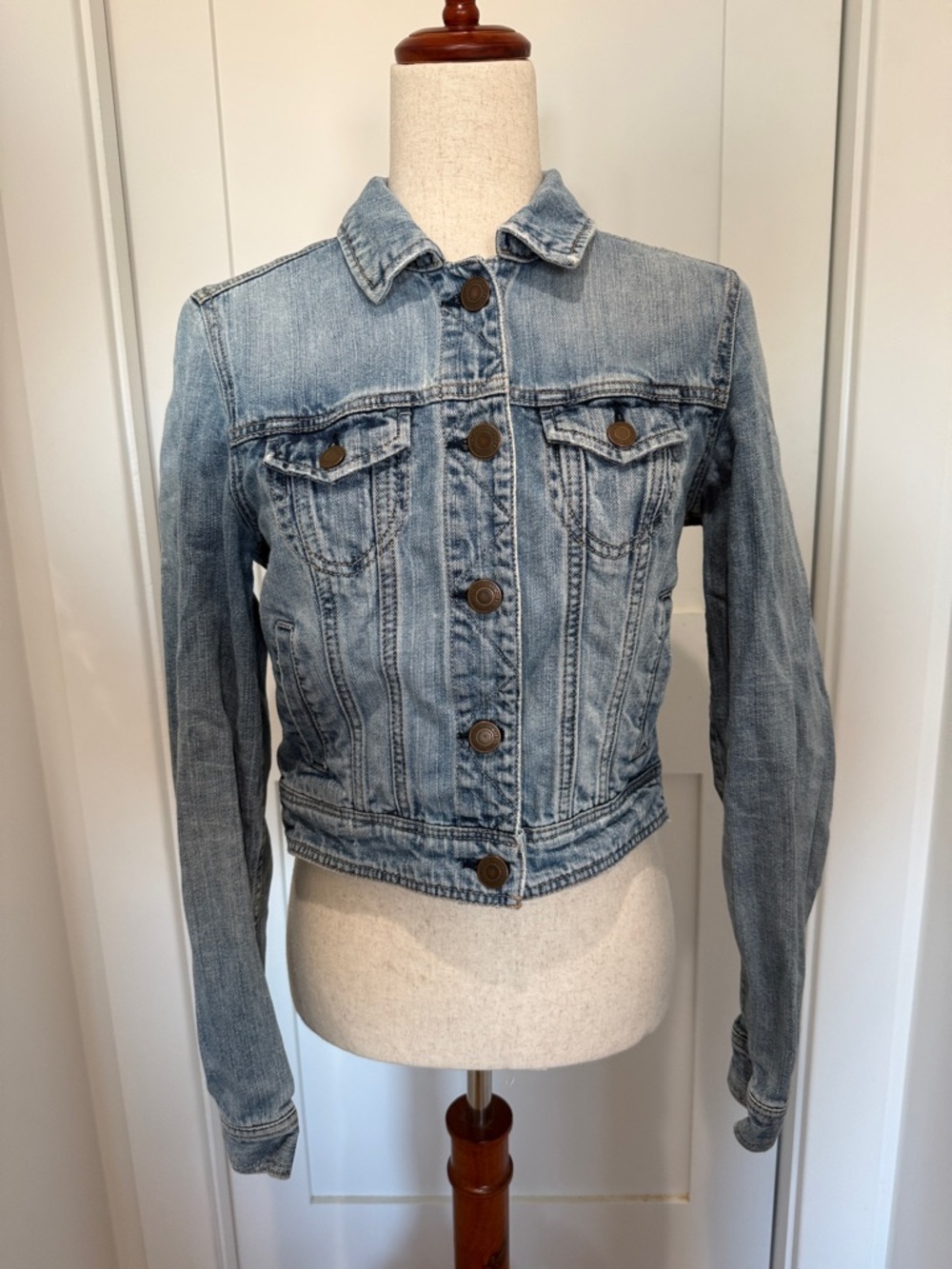 American Eagle Outfitters Light Blue Denim Jean Jacket